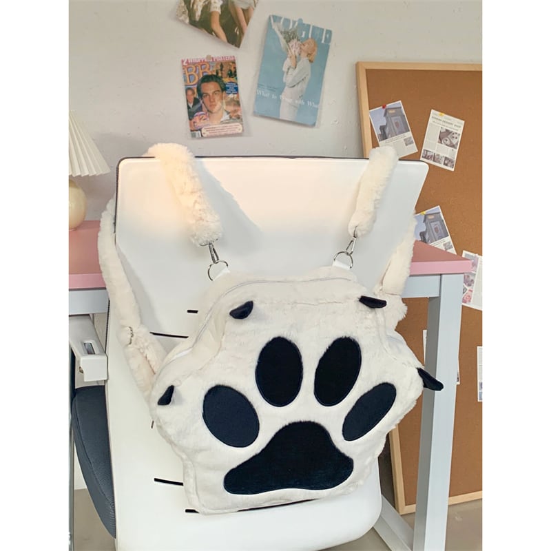 【雑貨】キュートふわふわリュックバッグ W9982