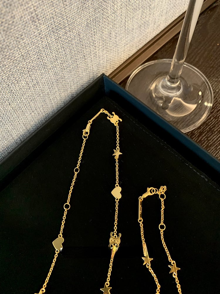 【雑貨】ブレスレット+ネックレス2点セット W10997