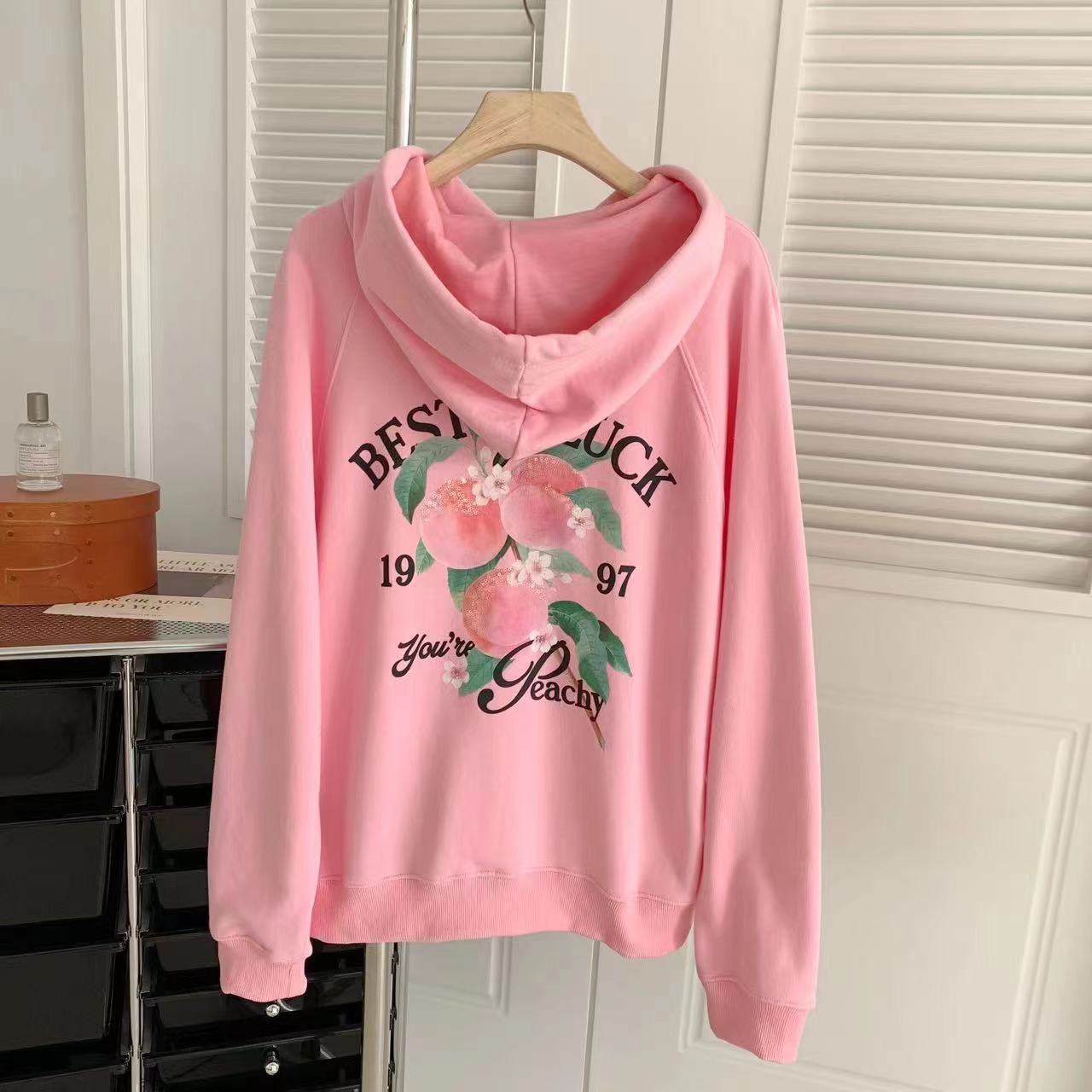 【tops】プリントフーディー M21426