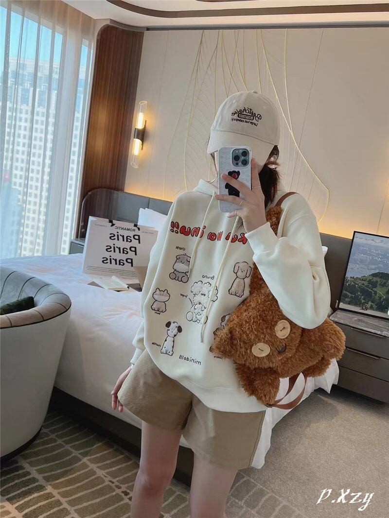 【tops】プリントフーディーK0107