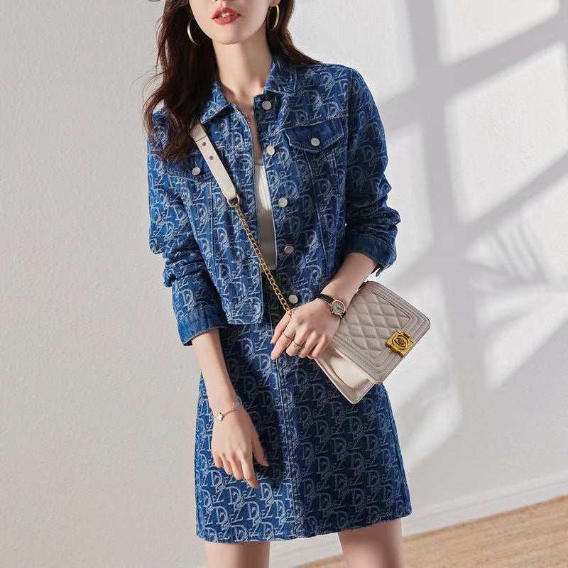 【Set】新入荷~セットアップジャケット+スカート   W10788