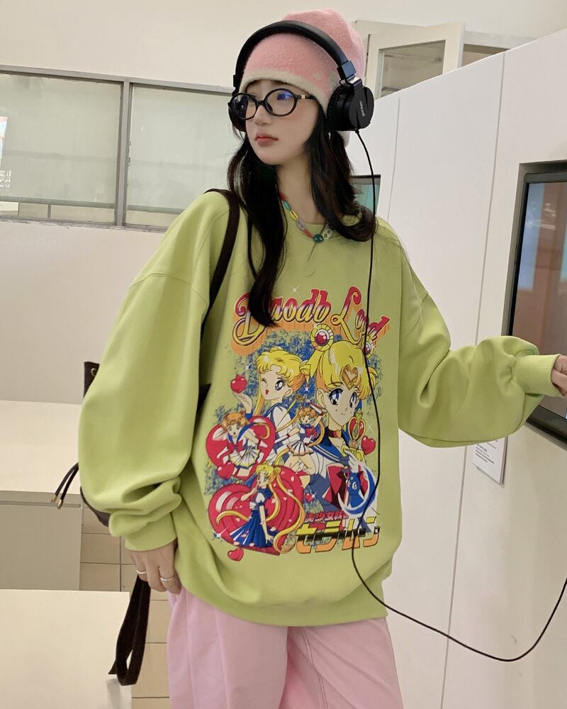【tops】プリントプルオーバー T0107