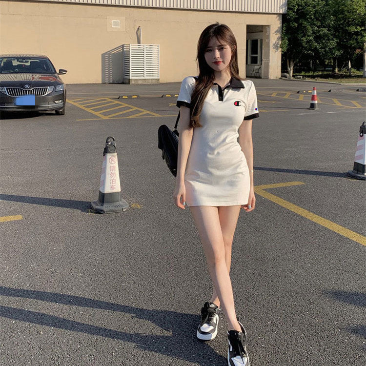 【Dress】POLOネックワンピース W12655