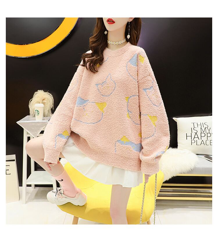 【tops】ファッションend清新!ラムズウールニットセーター2色