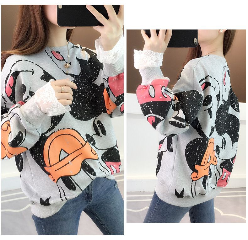 【Tops】フェイクレイヤードパーカー Z7663