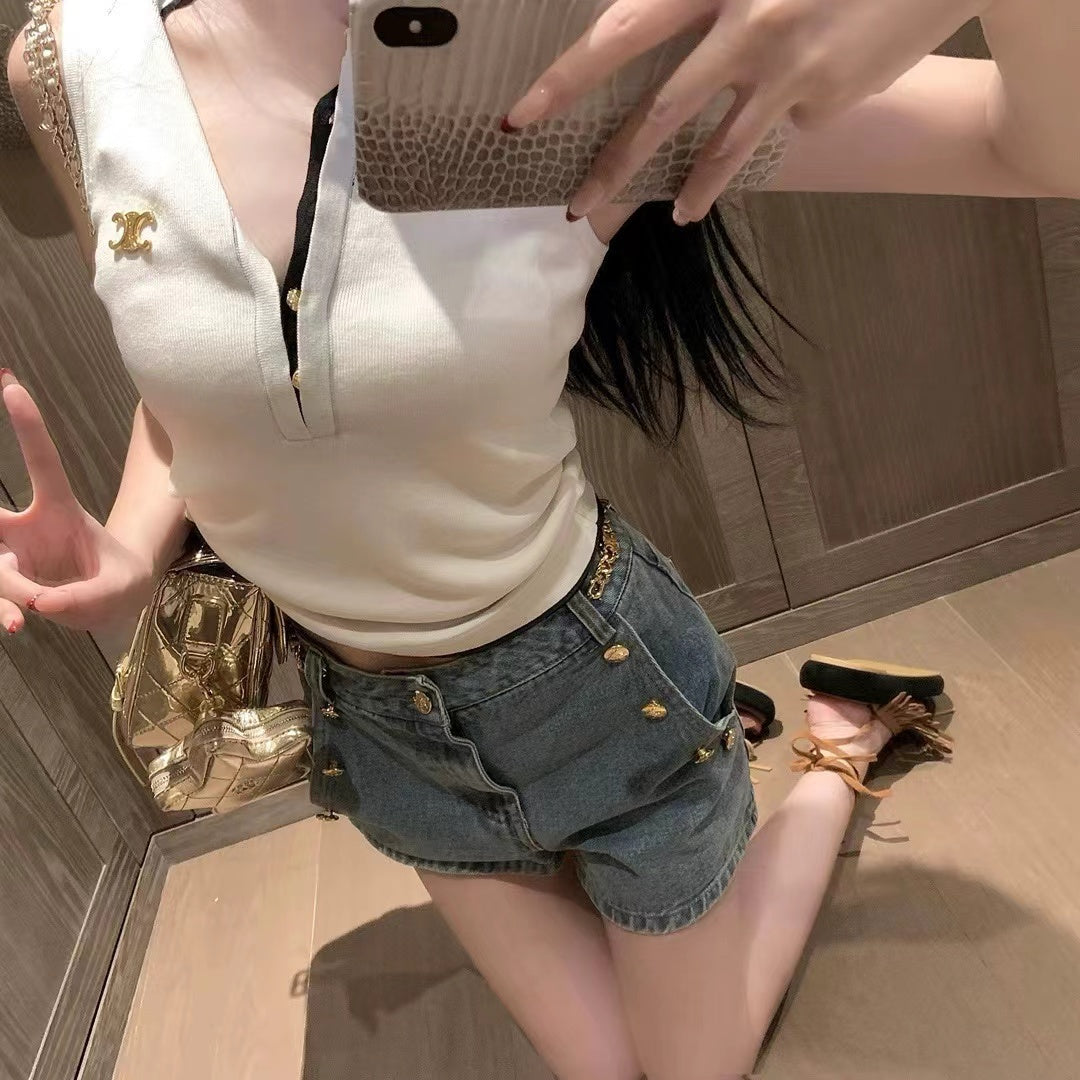 【Tops】フェイクレイヤードタンクトップ W11952