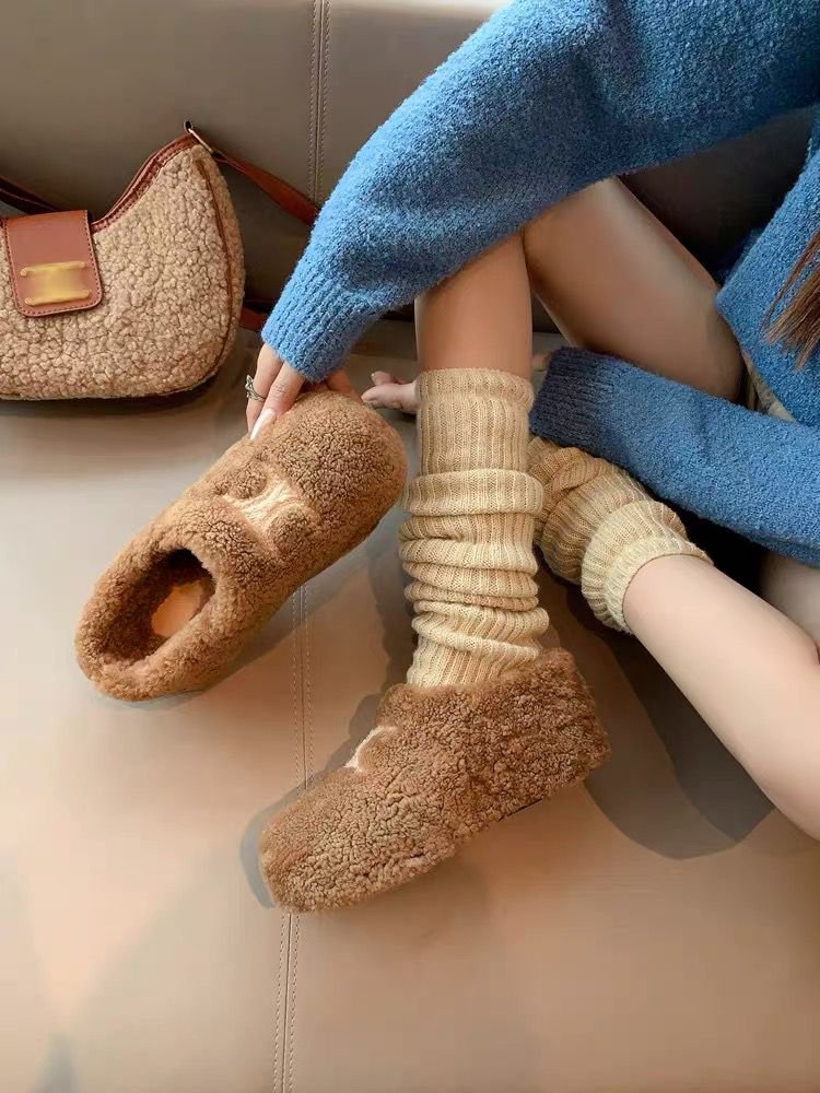【Shoes】2色ラムウールスリット W14550