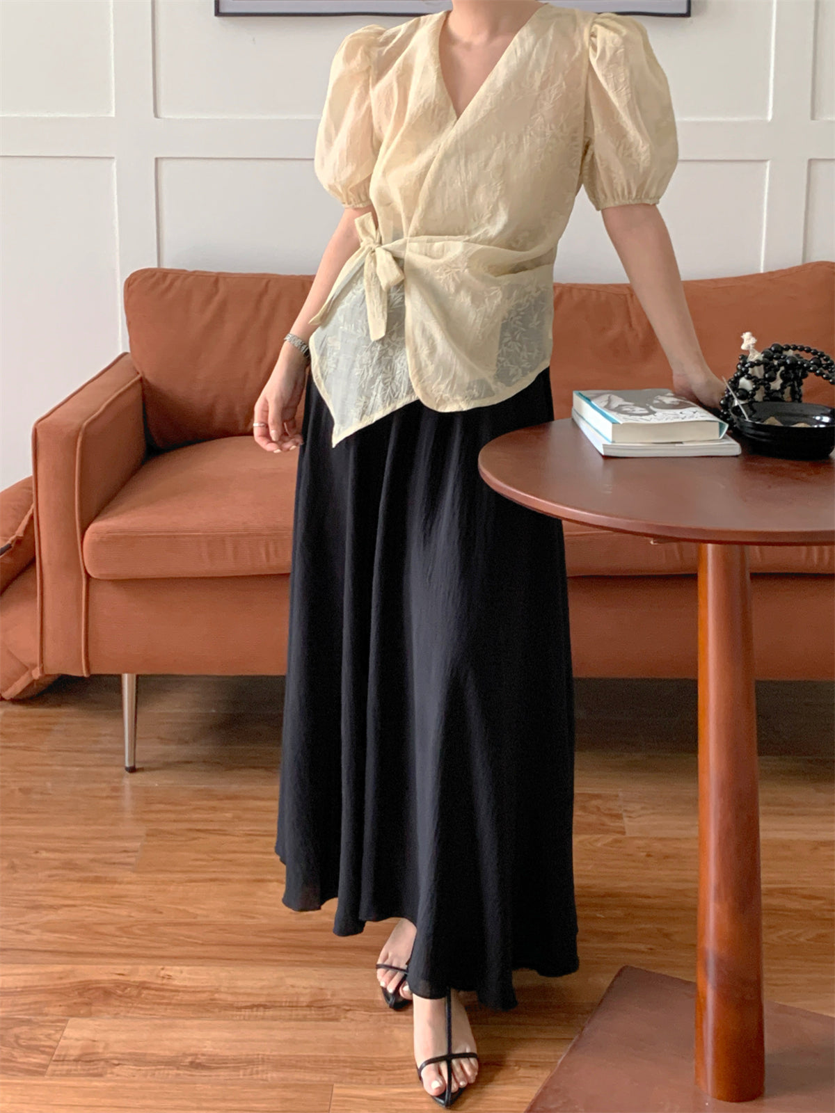 【Set】ブラウス×スカート2点セット W11939