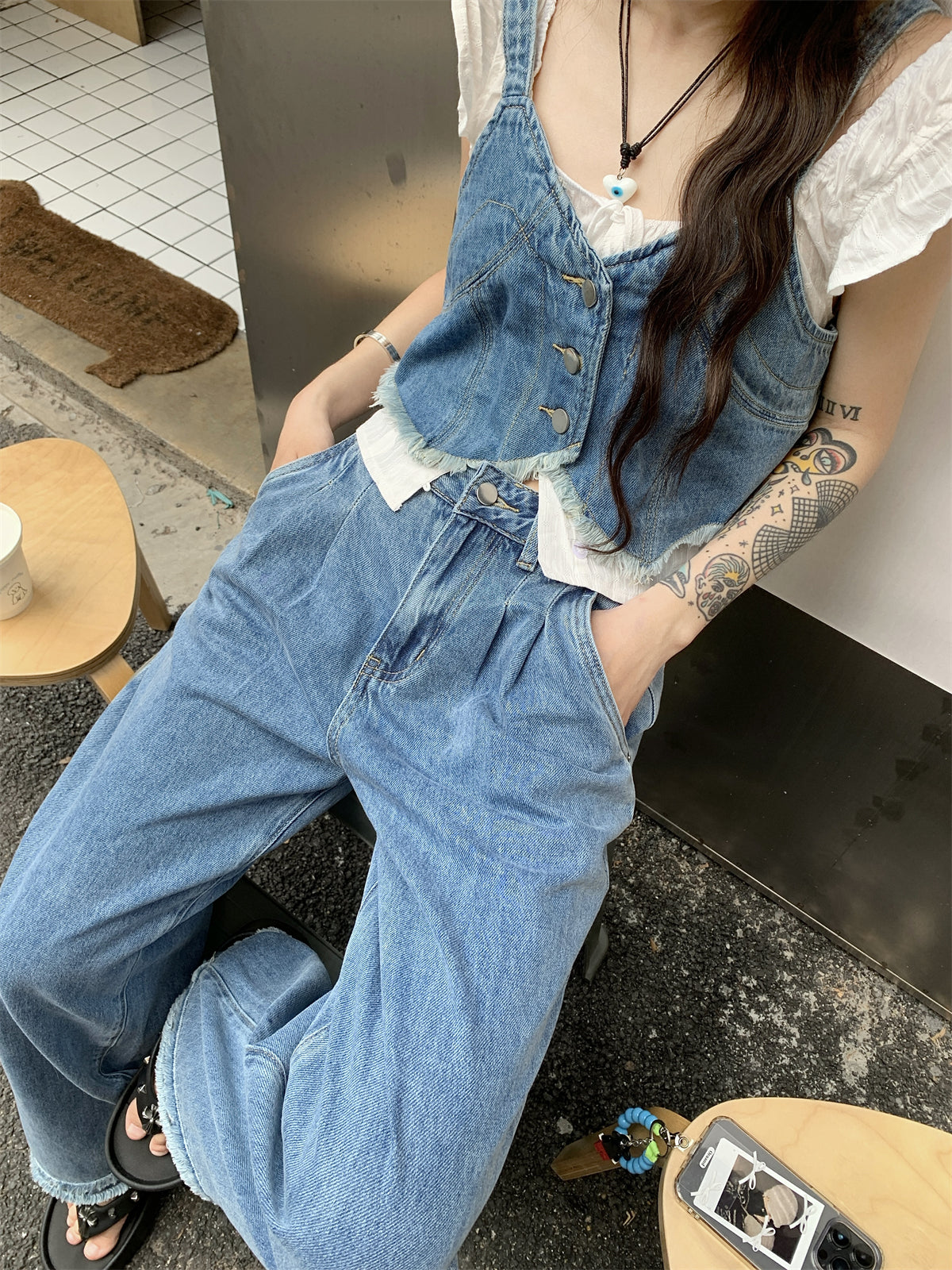 【Set】2点セット ベスト + パンツ   W12257