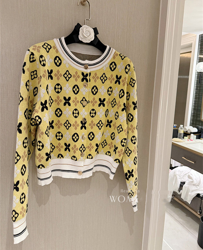 【Outer】ジャカードカーディガン W13693