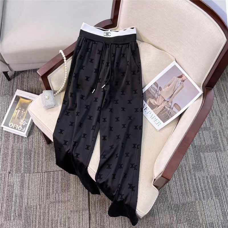 【Bottoms】新入荷~切り替えデザインワイドパンツ W10868