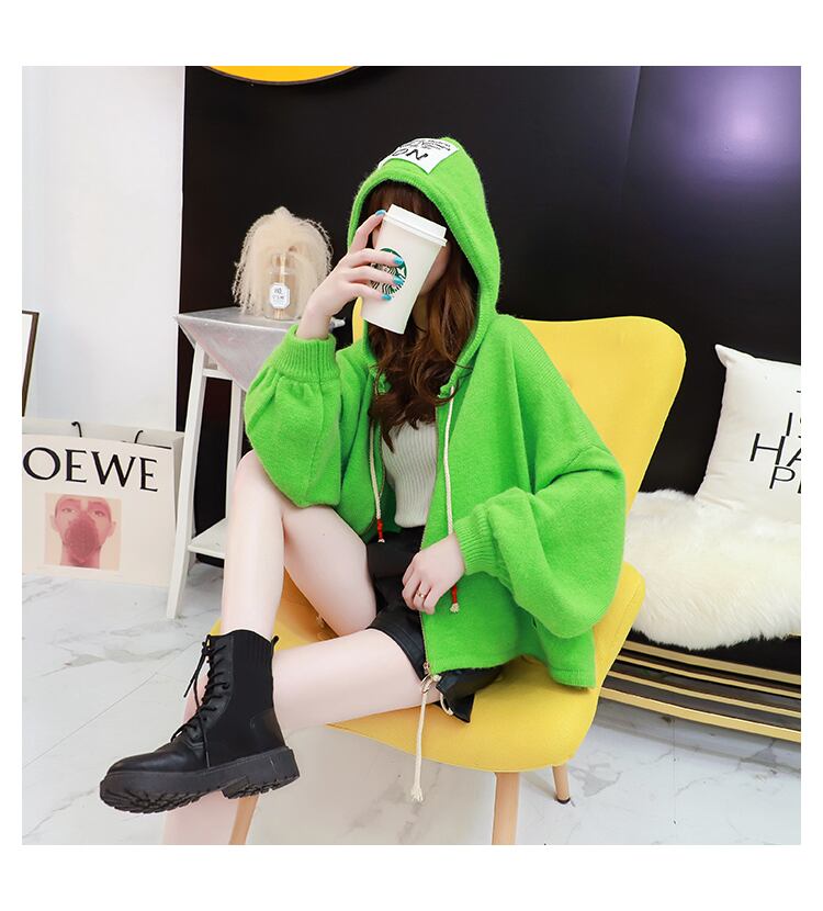 【outer】大人可愛い!スウィートニットカーディガンゆったり3色