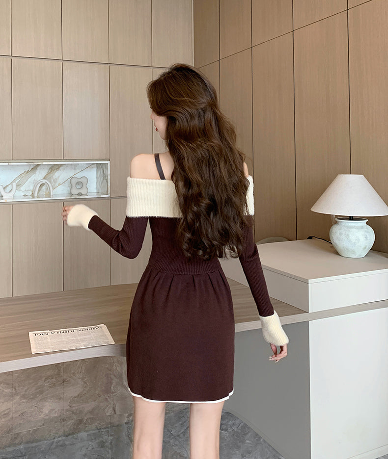 【Dress】オフショルダーワンピース W14746