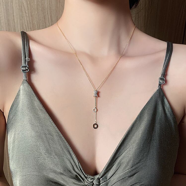 【雑貨】レトロ 鎖骨?2色ネックレス