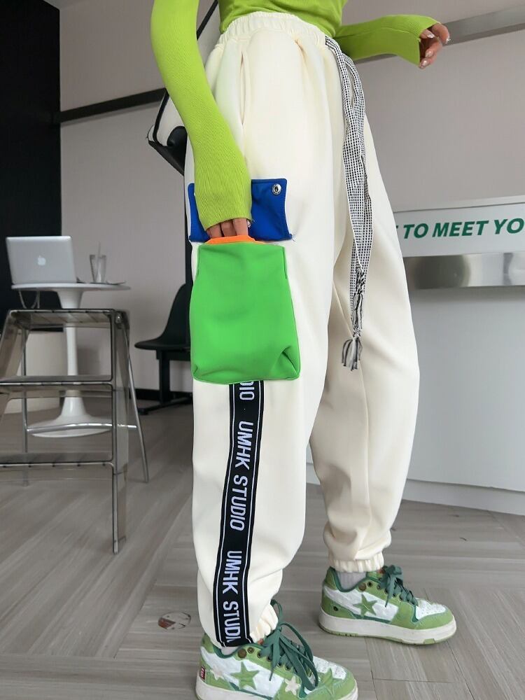 【bottoms】ポケット付ジョガーパンツ T0152