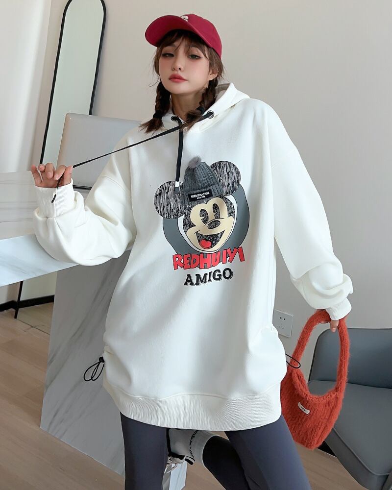 【tops】プリントフーディー T0160