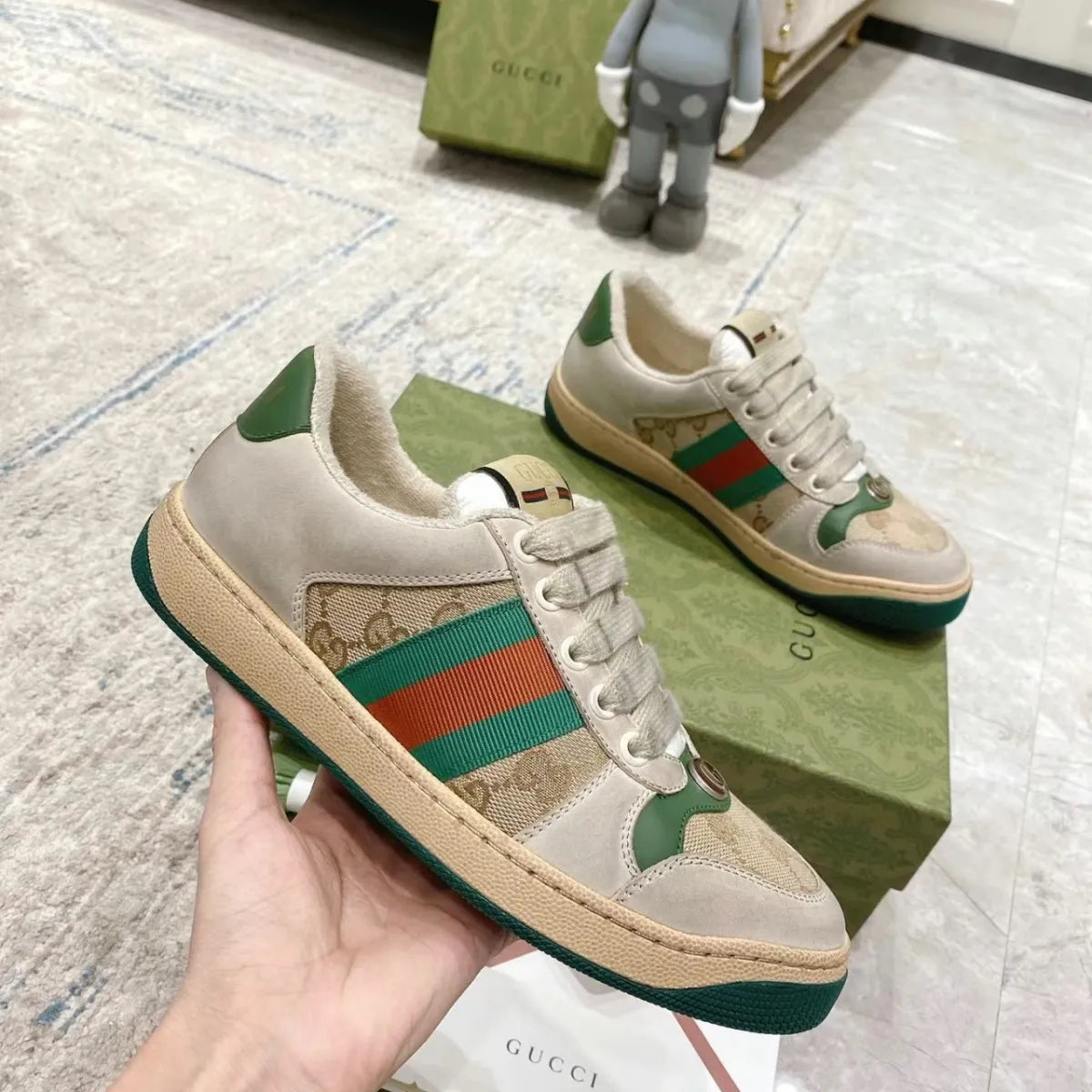 【Shoes】3色展開スニーカーフラットシューズ W12086