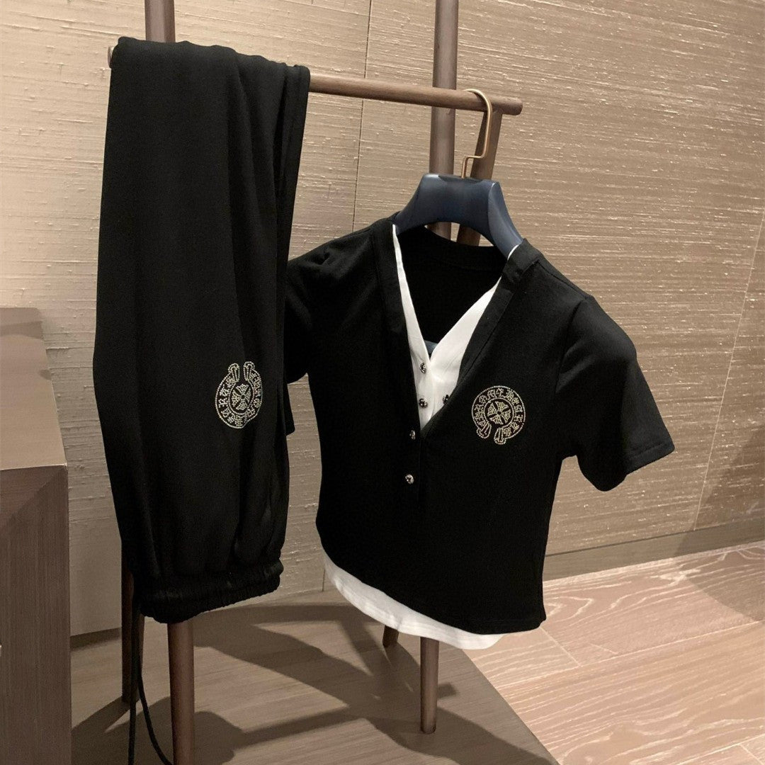 【Set】カジュアルセット Tシャツ + パンツ W12269