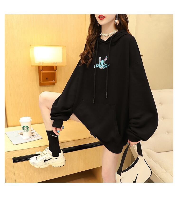 【tops】秋新作カートゥーンパーカーゆったり3色韓国系超人気