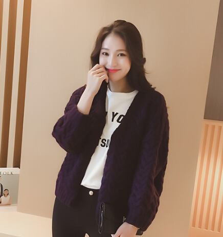 【outer】目立つ!フェミニンニットカーディガン4色合わせやすい