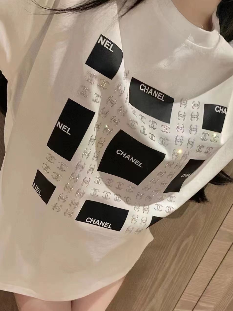 【Tops】ホットダイヤモンドTシャツ T01627