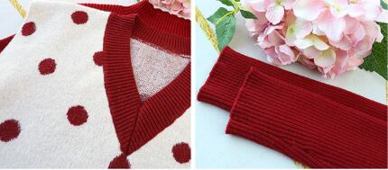 【set】超人気商品新商品ドット柄セーター2点セット