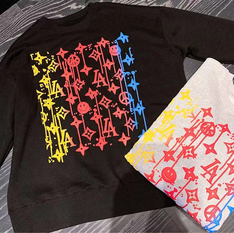 【Tops】2色プリントトレーナー W10419