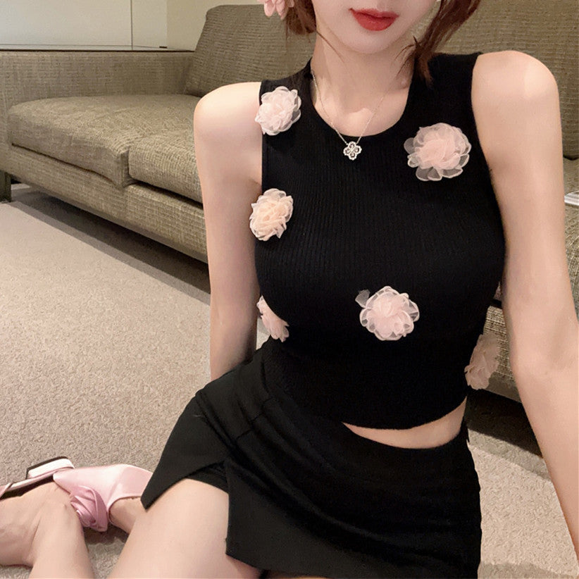 【Tops】フラワータンクトップ W11832