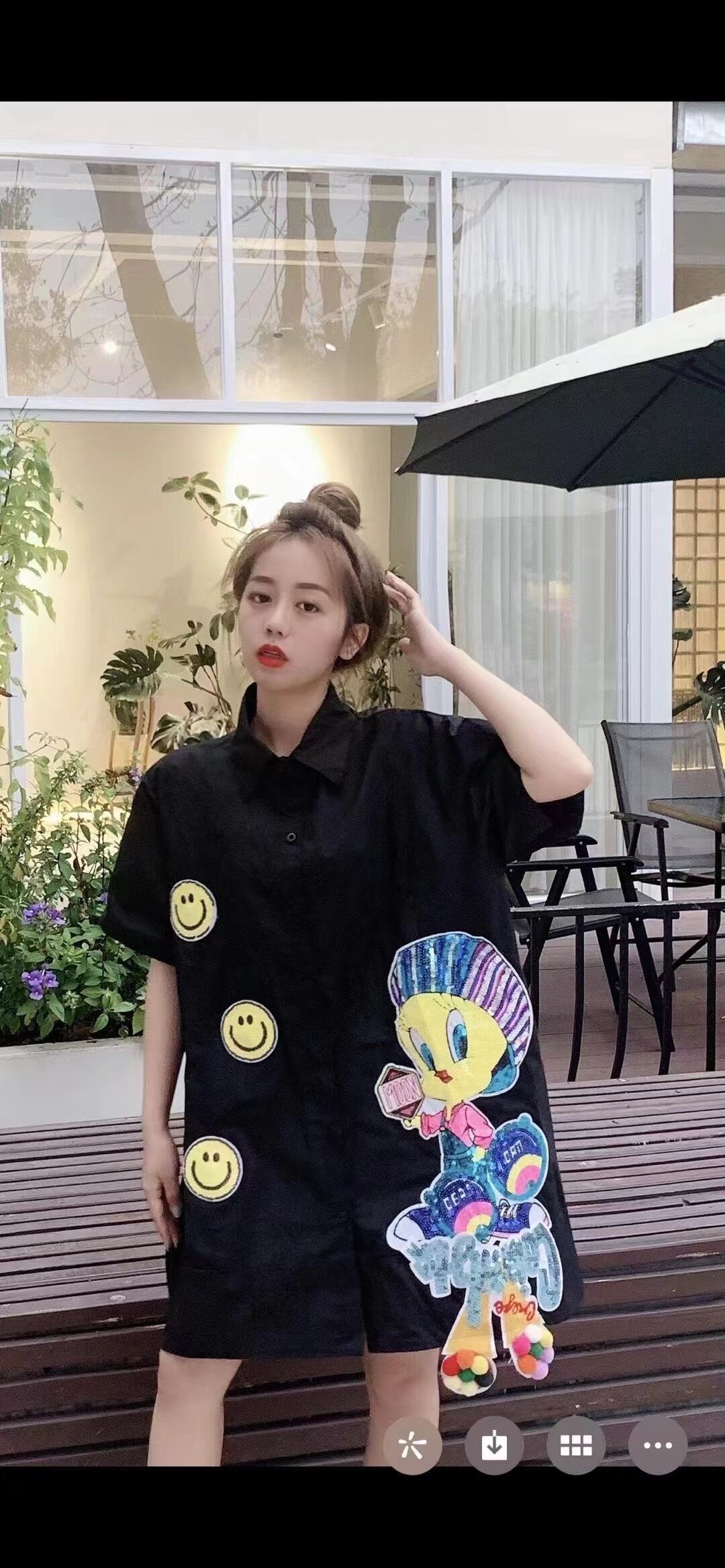 【tops】カートゥーンシャツトップス M21391