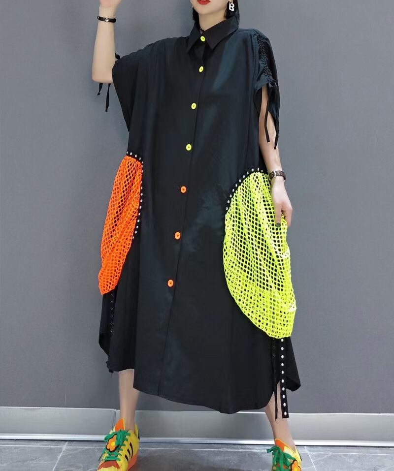 【dress】oversizeゆったりワンピースF6928