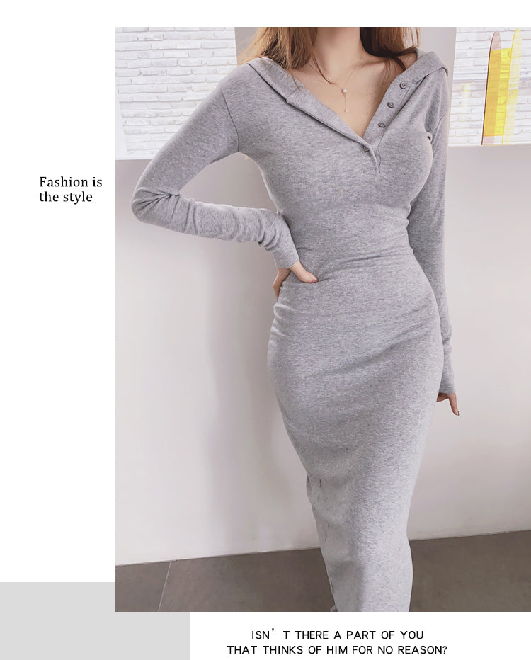 【Dress】カジュアル春秋ワンピース W13918