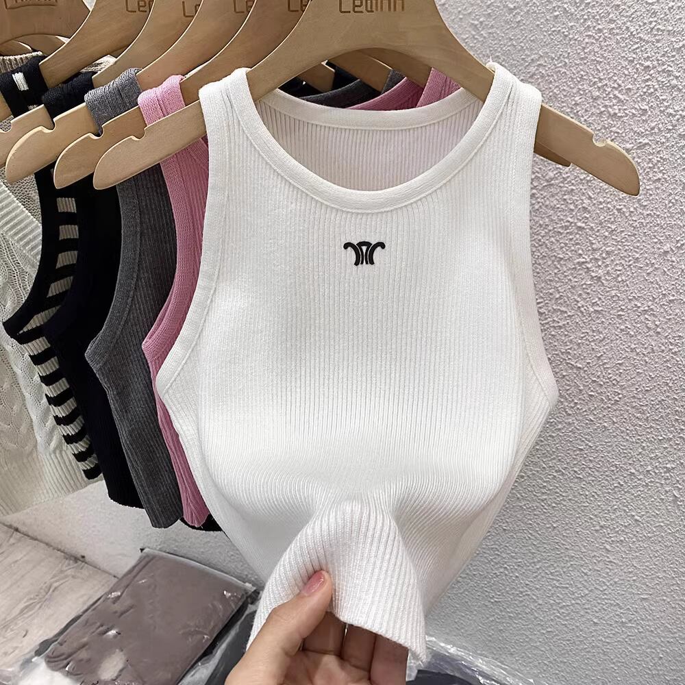 【tops】ノースリーブニットトップス M21880