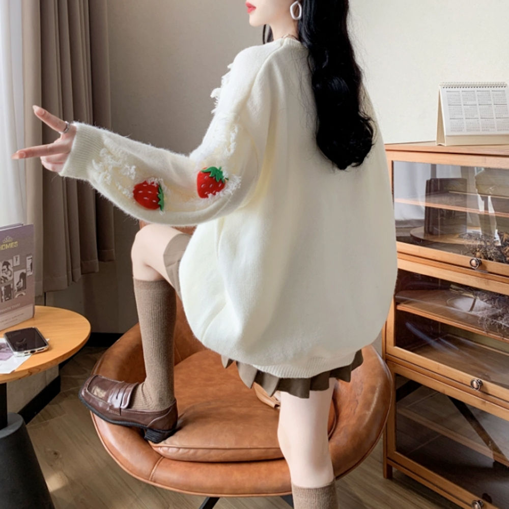 【Tops】立体ジャカードニットセーター Z7667
