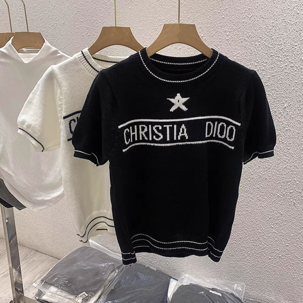 【tops】半袖ニットトップス M21887