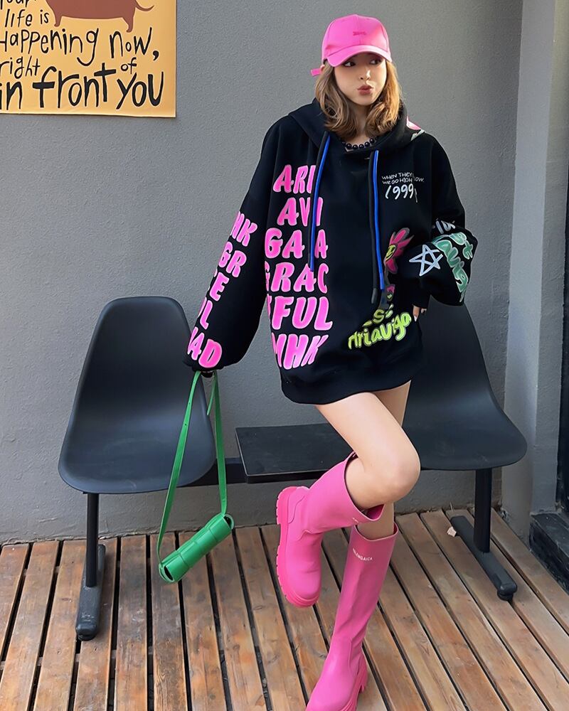 【tops】プリントフーディー T-0137