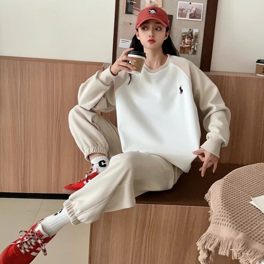 【set】刺繍プルオーバー×カジュアルパンツセット N2416