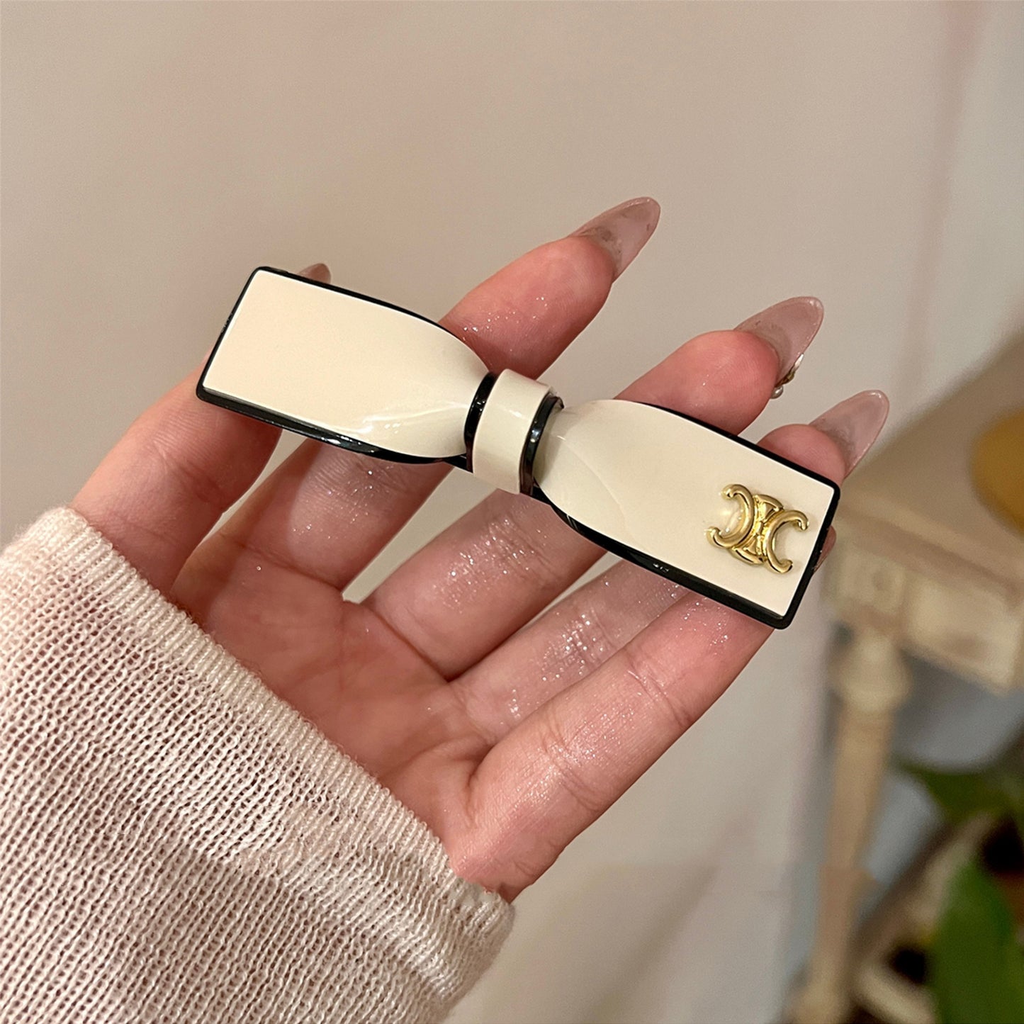 【雑貨】リボンヘアピン W12025