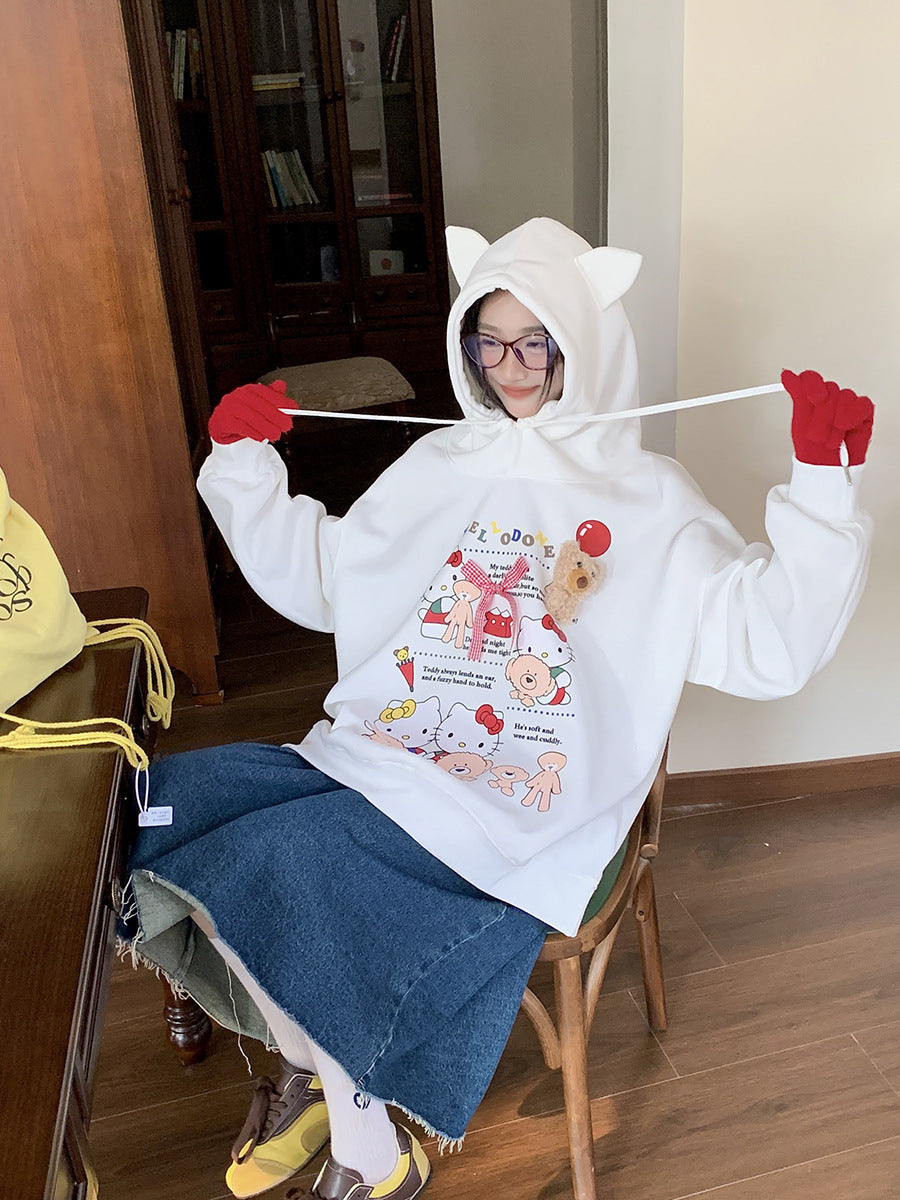 【Tops】春秋キャラクターフーディー W13994