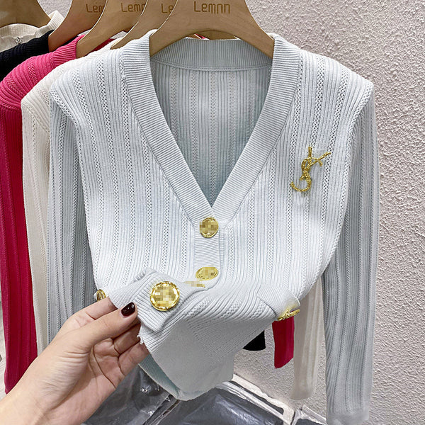 【Tops】高級感4色ニット W13133
