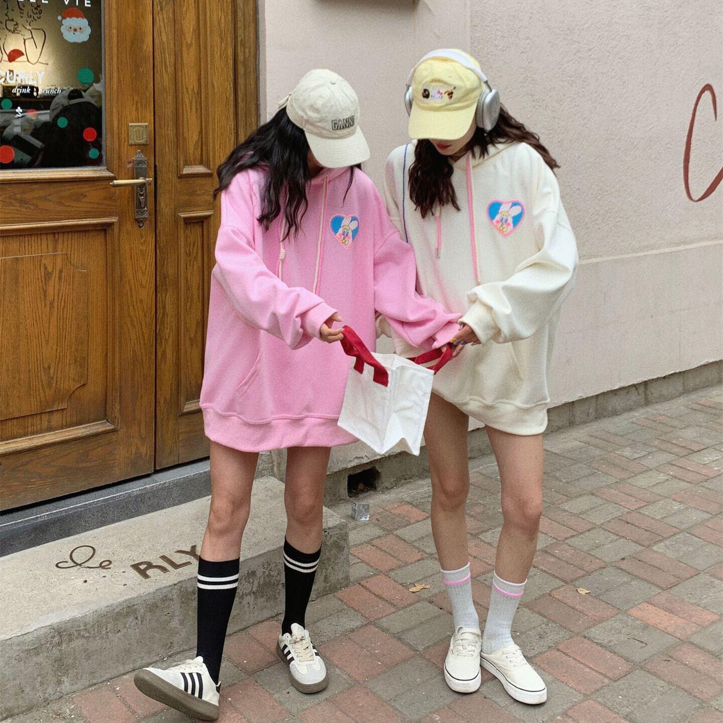 【tops】ハートプリントフーディー W10514