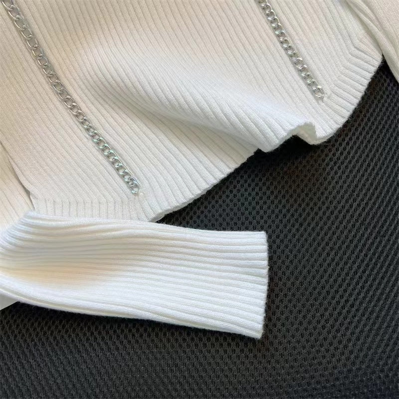 【Tops】2色展開着瘦せニット W13296