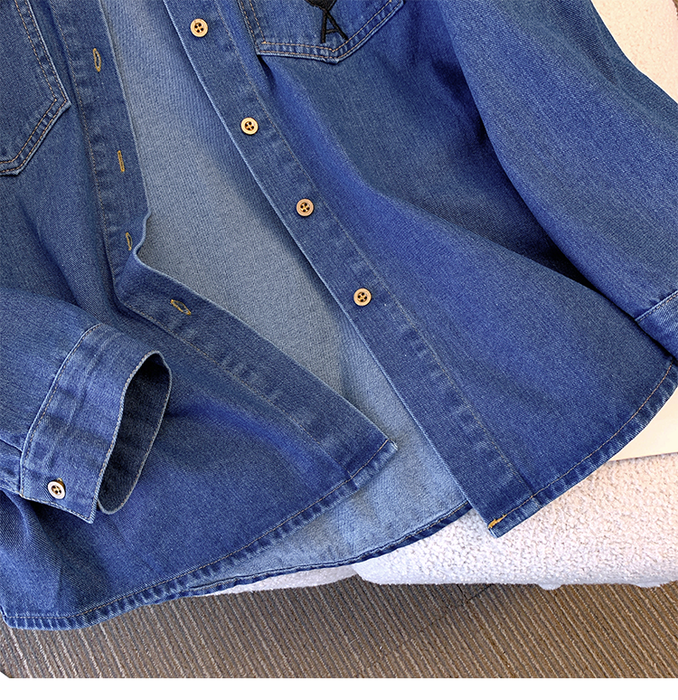 【Tops】シンプルデニムシャツ W14034