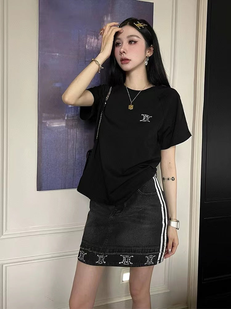 【Set】予約通販~Tシャツ+スカート2点セット W11877