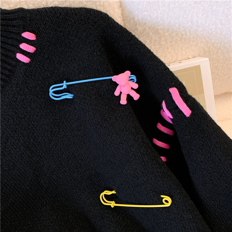 【Tops】ゆったりニットセーター W13115