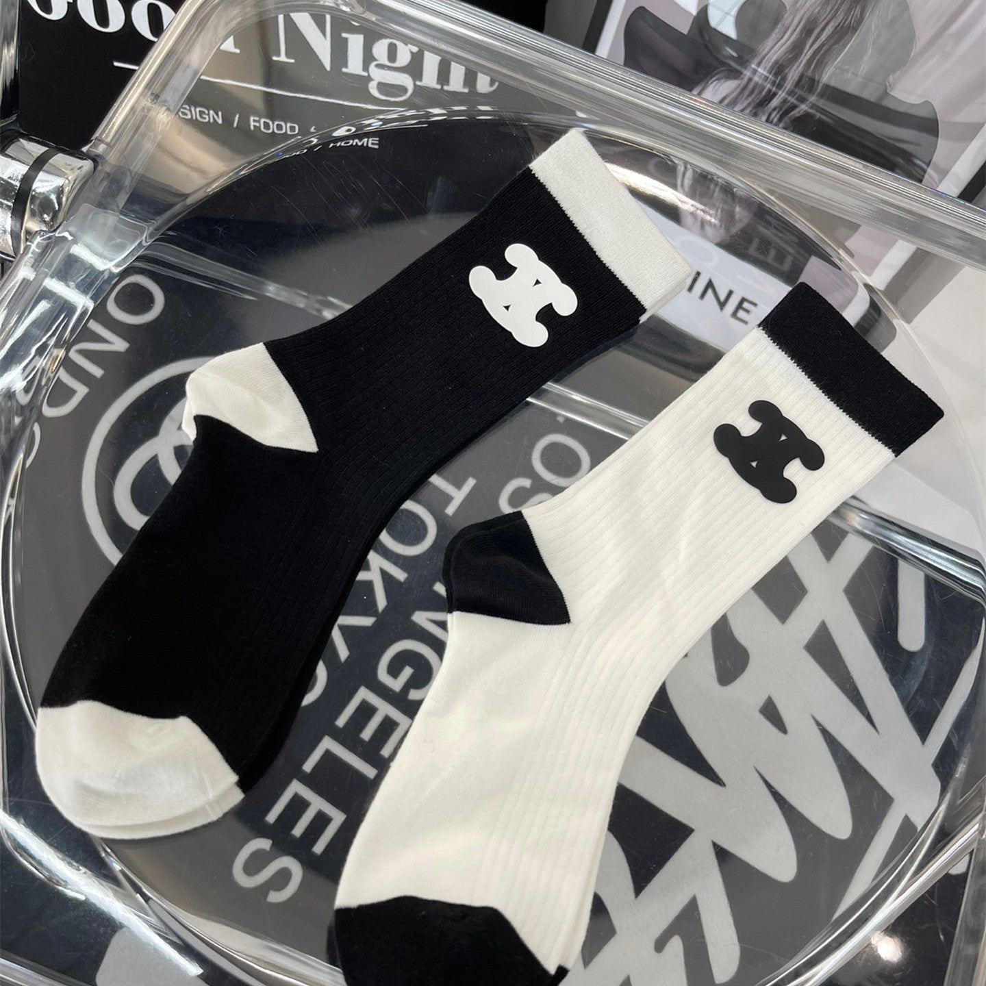 【雑貨】配色靴下 W13663