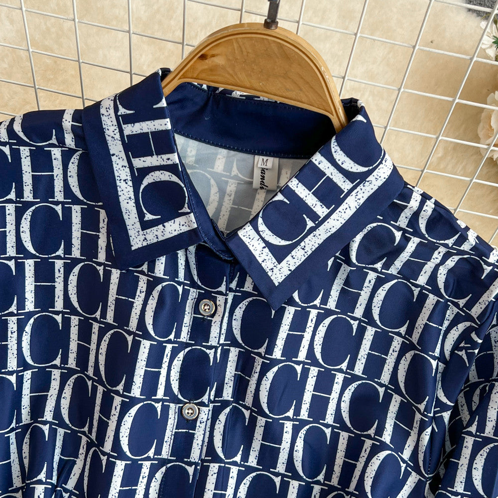 【Dress】春秋シャツワンピース W14106