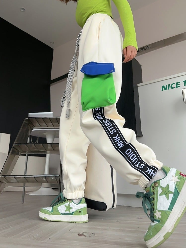 【bottoms】ポケット付ジョガーパンツ T0152