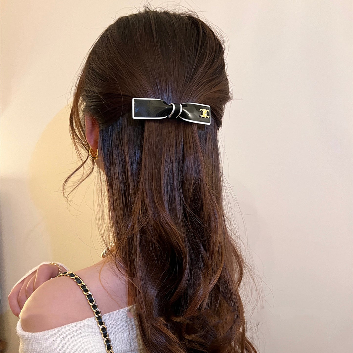 【雑貨】リボンヘアピン W12025
