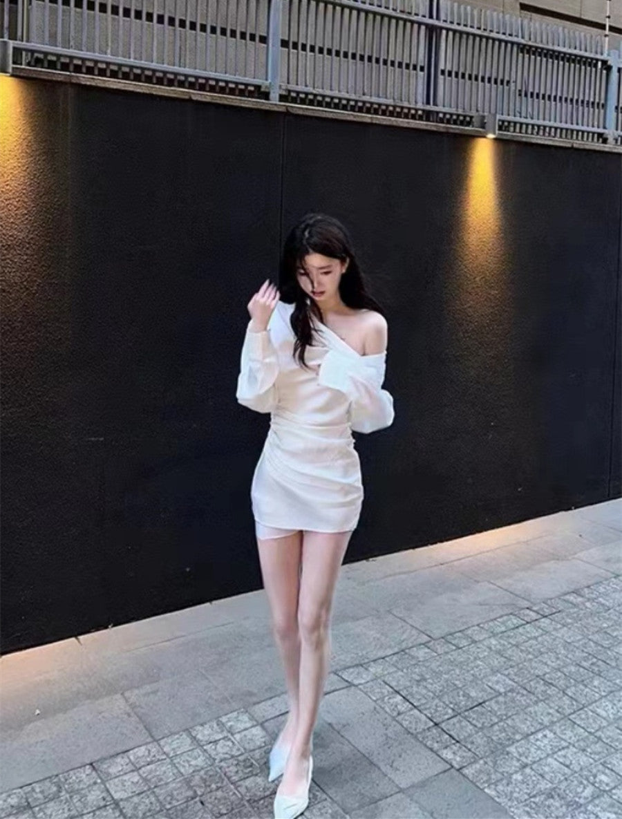 【Dress】イレギュラーシャツワンピース W13165