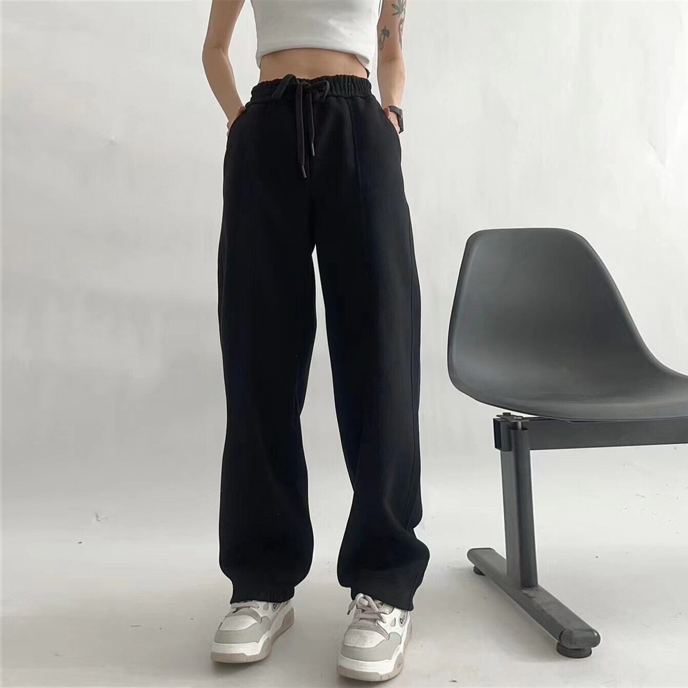 【bottoms】シンプル無地カジュアルパンツ Z6703